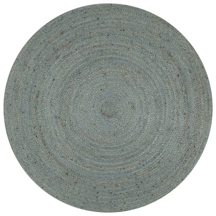 vidaXL - Vloerkleed - handgemaakt - rond - 90 - cm - jute - olijfgroen