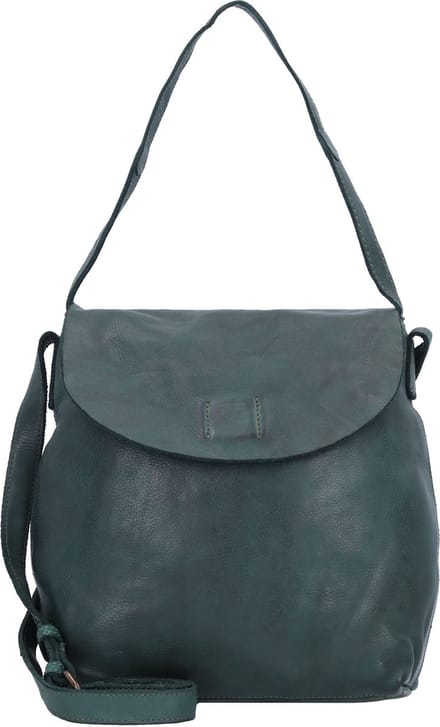 HAROLD'S Leren Schoudertas Submarine Shoulderbag Green Donkergroen