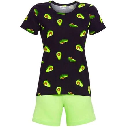 Katoenen shortama avocados Ringella - Blauw - Maat - 42
