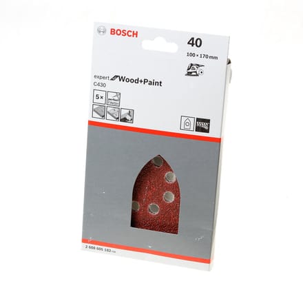 Bosch - 5-delige schuurbladenset 100 x 170 mm