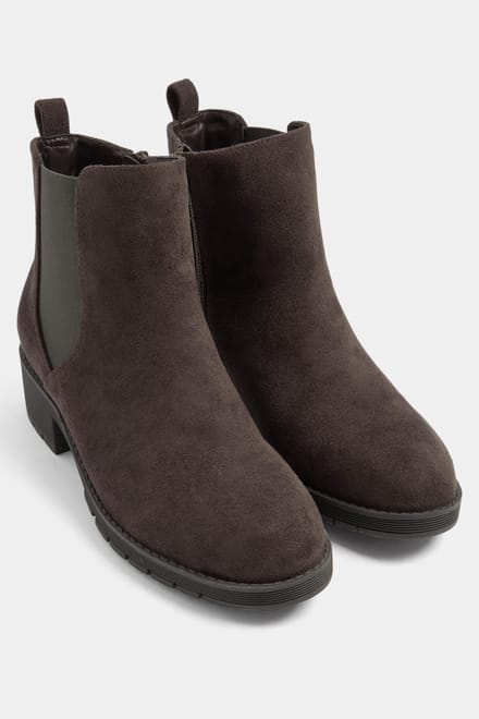 Yours Bruine Imitatiesuède Chelseaboots In Brede Epasvormsize 37E