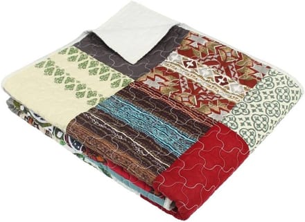 Unieke Upcycle Plaid Gemaakt van Reststoffen met Katoenvoering
