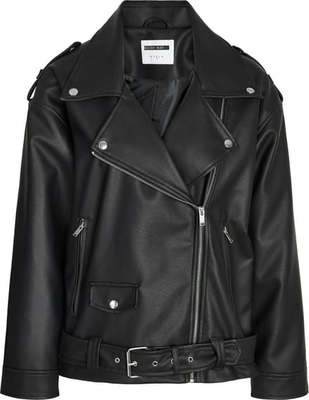 Noisy may Jas Nmpaulina Oversize Biker Jacket Noo 27027014 Black Dames Maat - M