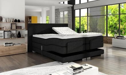 Elektrische Boxspring Tesla zwarte kleur 180X200