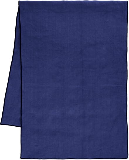 ASA Selection tafelloper Deep Blue, tafelkleed, halflinnen, blauw, 135 x 50 cm, 37782065