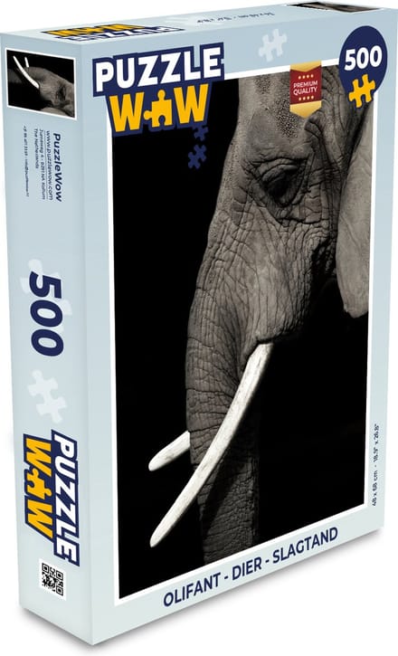 Puzzel Olifant - Dier - Slagtand - Legpuzzel - Puzzel 500 stukjes