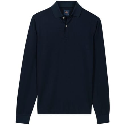 Baileys Polo Long Sleeve Subtle Two-Tone Dark Blue / male