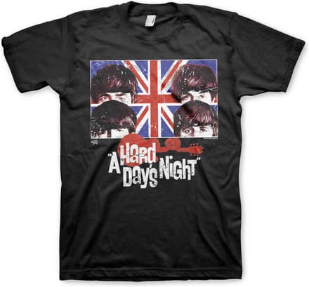The Beatles Unisex Tshirt -3XL- A Hard Day's Night Zwart
