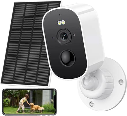 Beveiligingscamera Buiten - WIFI Camera - Huisbewaking - AI Menselijke Detectie - 2MP - Wit