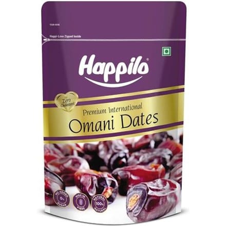 Happilo Gedroogde Premium Internationale Omaanse Dadels, 250g beige