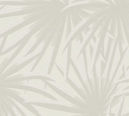 PALMBLADEREN BEHANG | Botanisch - Crème Lichtgrijs - A.S. Création Casual Living