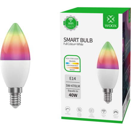 WOOX R9075 - smart E14 LED RGBW lamp