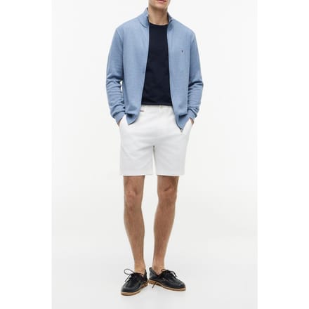 Tommy Hilfiger Essential Cotton Zip Brisk Blue Heather Größe: M | Cardigans Outlet | Herren | Blau