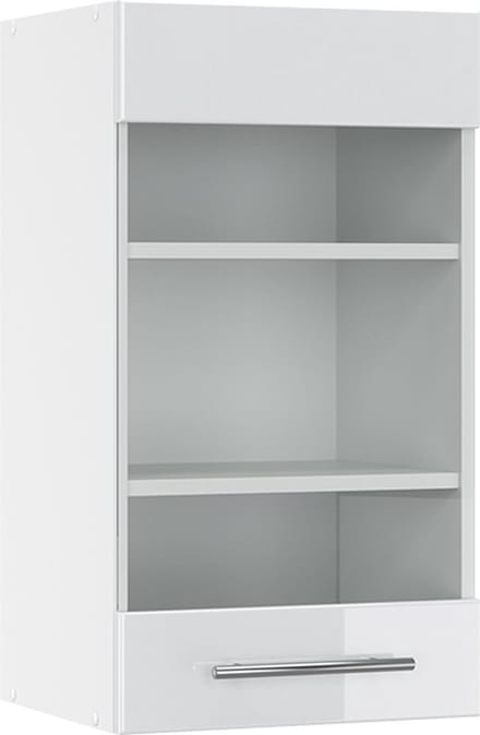 Vicco Fame-Line Glazen keukenkast – 40 cm Wit Hoogglans