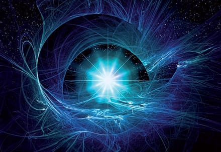 Fotobehang Cosmic Star Abstract | PANORAMIC - 250cm x 104cm | 130g/m2 Vlies