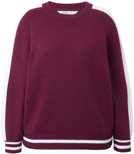 Studio Untold - Dames - Trui oversized lange raglanmouw - Wijnrood - Maat 58+