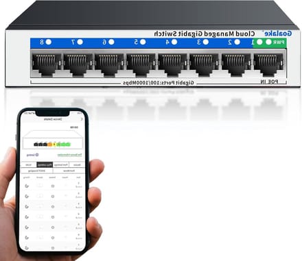 8-poorts Gigabit Ethernet Managed Switch voor Netwerkbeheer - Plug & Play - Cloud Management