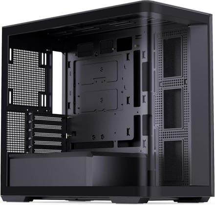 Mid-Tower PC Behuizing met 270 Graden Gebogen Gehard Glas - Zwart