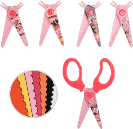 Canenco Minnie Mouse kartelschaar voor kinderen met 5 kartelbladen.