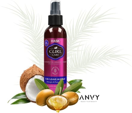 Hask Haarolie Curl Care 5-in-1 Leave-In Spray - Vitamine E - Haarspray - Voor de perfecte krul
