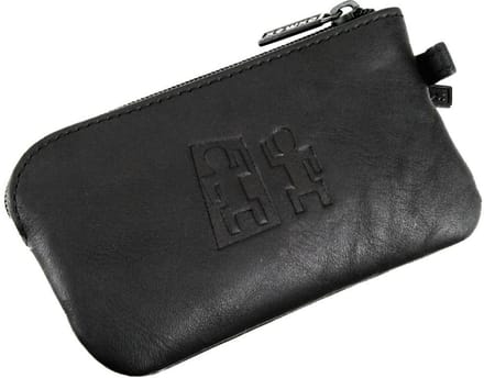 oxmox Leren sleutelgeval Leather Keyholder Lizard Embossed Black zwart