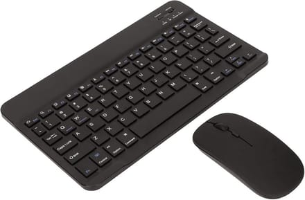 Draadloos Toetsenbord en Muis Combo 2.4 GHz en Bluetooth Oplaadbaar voor PC Laptop Tablet