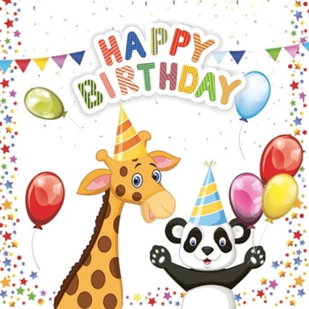 Lunch servetten My birthday - Daisy - 33x33 cm