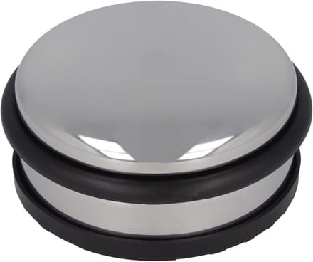 Rond Deurstop Roestvrij Staal 10 x 4 cm - 1200 g Zilver