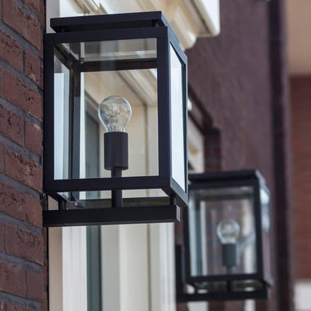 KS Verlichting - buitenverlichting - De Vecht - wandlamp - Zwart - Modern - Vierkant - E27