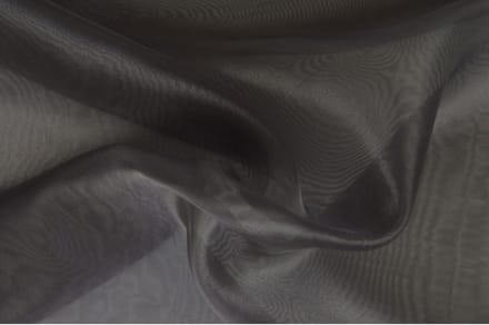 Organza stof - Donkergrijs - 1 meter - Per meter - 150cm breed