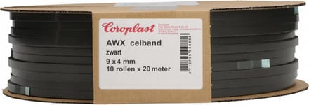 Coroplast AWX Celband 9x4 mm - 10x20m Zwart