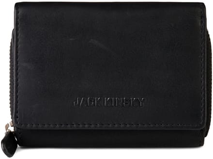 Jack Kinsky Aruba Portemonnee RFID-bescherming Leer 10 cm - Dames - Horizontaal - schwarz