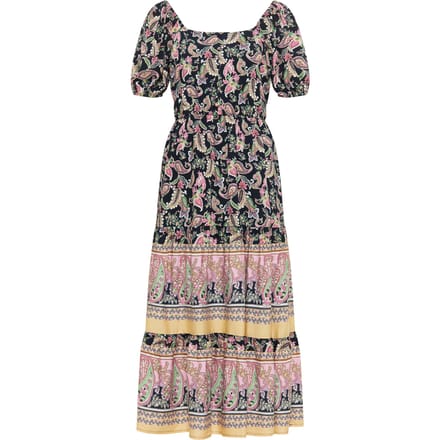 usha FESTIVAL paisley print midi jurk carnea