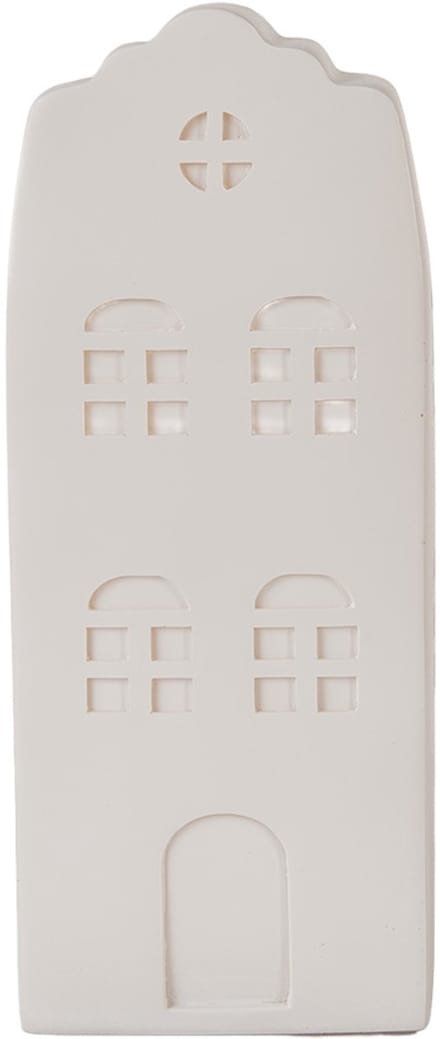 Clayre & Eef Nachtlampje Huis LED 9x9x21 cm Wit Kunststof
