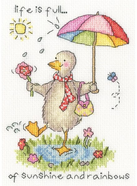 Borduurpakket Cockadoodle - Sunshine And Rainbows - Bothy Threads
