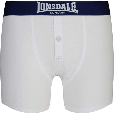 Lonsdale Boxershorts voor jongens (Set van 2) (Wit/Zwaar)