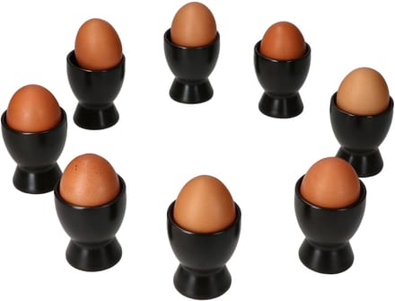 Set van 8 NERO aardewerken eierdopjes - 24320072