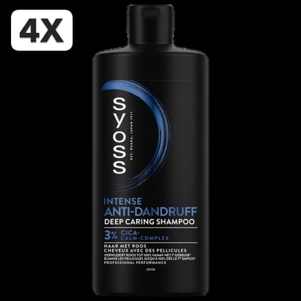 4 x Syoss Anti-Dandruff Shampoo - 440 ml