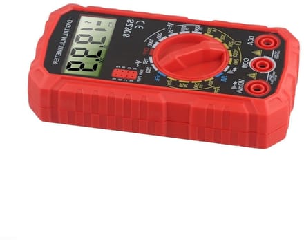 Digitale Multimeter - Spanning Stroom Tester - Elektrisch Onderhoud - LCD Achtergrondverlichting - 13.5 x 10 x 4 cm - Rood