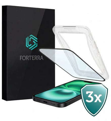 Screenprotector 3 Stuks - Geschikt voor Apple iPhone 16 Plus - Met Installatie Kit - Beschermglas - Gehard Glas - Tempered Glass - Screen Protector