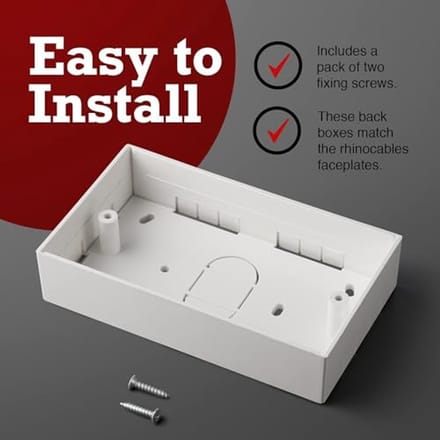 Ethernet Back Box voor Faceplate - Perfecte Opbouwmontage voor Netwerkverbindingen