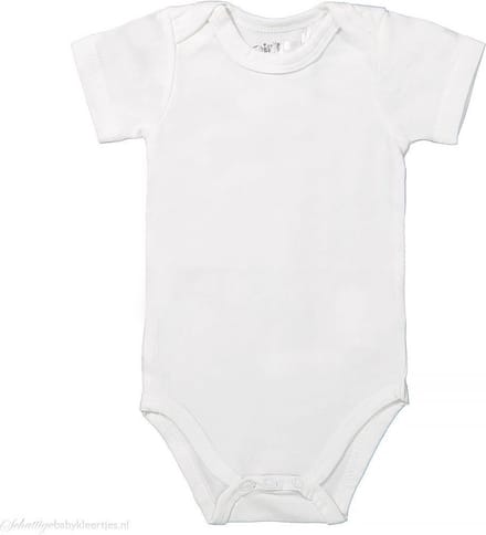 Dirkje Basic romper korte mouw wit maat 86/92