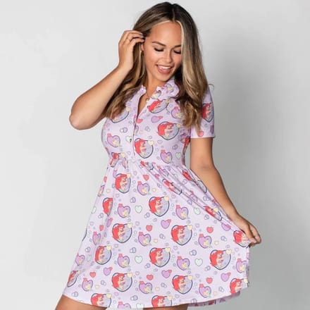 Cakeworthy The Little Mermaid Bubbles Button Up Dress - XL
