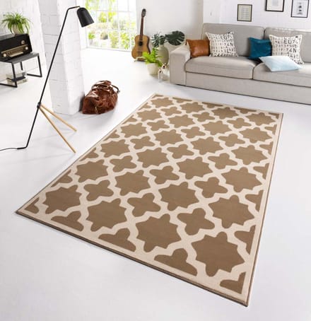 Design vloerkleed - Noble taupe/crème 140x200
