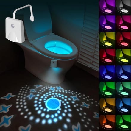 Oplaadbare LED Toiletverlichting met Bewegingssensor - 16 Kleuren en Sterrenprojectie