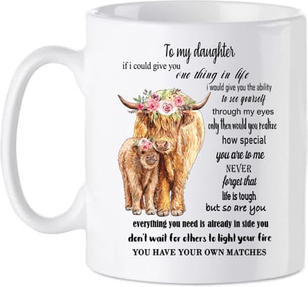 Koffie beker tekst mijn dochter - thee mok - quote to my daugther -
