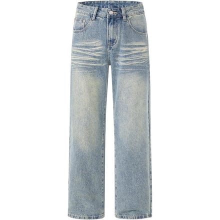 Herenkleding, Herfst Nieuwe Micro-kegel Denim Rechte Pijp Broek 3XL