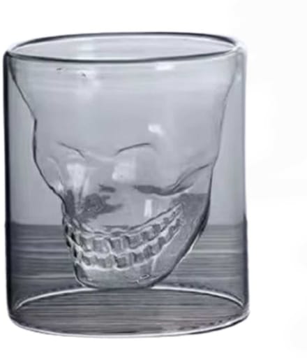 Handgeblazen shotglas - Doodshoofd design - Crystal glas - Shotjes - Feest