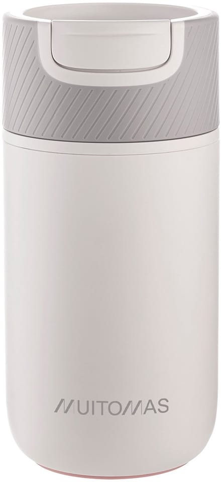 Muitomas Never Fall Down Waterfles - anti-val zuignapsysteem - Antislipgreep - Thermische constructie - 350ml -Wit