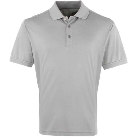 Premier Heren Coolchecker Pique Poloshirt (Zilver)
